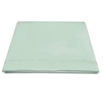 100% coton drap plat 2 personne sauge satin de coton merceris� 400 fils 240x280 avec ourlet �l�gant - ...