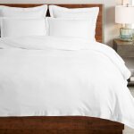 100% coton parure housse de couette 140x200 2 personne blanc satin de coton merceris� 400 fils avec fermeture ...