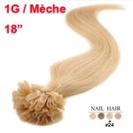 100 extensions cheveux pose � chaud k�ratine 18 blond sabl� 1g / m�che