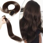 100 extensions cheveux pose  chaud kratine 18 chtain fonc