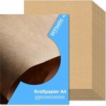 100x papier kraft brun 160 g / m� en papier naturel durable - pour bricolage & imprimante - carton �pais ...