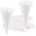 100 pcs c�ne en papier motif contenant riz cornet confettis drag�es bonbons bonbonni�re faveur d�coration ...