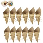 100 pcs kraft cornet papier bote mariage cone confettis bonbon mariage champetre bouquet de bonbons