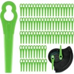100 pcs lames en plastique de rechange tondeuse � gazon en plastique lames lame coupe bordure pour jardin(vert ...