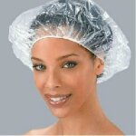 100 pcs / lot jetable clair �lastique bonnet de douche chapeau accueil h�tel one - off bonnets de bain ...