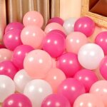 Ballon gonflable - gobro - 100 pcs - rose rouge poudre tendre blanc - 10 cm - latex Ballon gonflable - gobro - 100 pcs - rose rouge poudre tendre blanc - 10 cm - latex