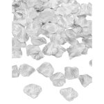 100 p�tales de rose en tissu argent� 5 x 5 cm - argent