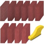 100 pi�ces feuilles abrasives avec bloc de pon�age � main papier abrasif grain 40 / 60 / 80 / 120 / 180 ...