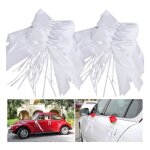100 pices noeud satin voiture mariage blanc noeud blanc decoration pour chaise cadeau wedding crmonie ...