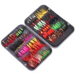 100 pièces pêche à la mouche mouches leurre kit 20 couleurs sec / humide streamer nymphes appât crochet ... 100 pièces pêche à la mouche mouches leurre kit 20 couleurs sec / humide streamer nymphes appât crochet ...