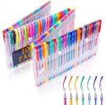 100 stylos  gel multicolores avec paillettes pastel mtallique et non  pointe fine de 05 - 1 mm
