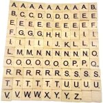 100 tuiles de scrabble en bois noir chiffres de lettres pour les alphabets en bois dartisanat wsm70206084 ...