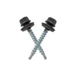 100 vis auto - foreuses gris 7024 �4. 8x35mm avec rondelles �tanches pour bac acier t�les bardage et ...