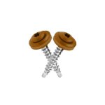 100 vis auto - foreuses torx imitation bois 8003 �4. 8x35mm avec rondelles �tanches pour bac acier t�les ...