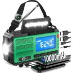 10000mah radio portable durgence am / fm / noaa radio � manivelle 3 m�thodes de recharge radio solaire ...