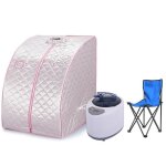 1000w cabine de sauna sauna � vapeur pliable vapeur sauna maison mobile sauna (argent)