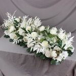 100cm - blanc c - arrangement mural de roses pivoines artificielles en soiefausses fleurs pour un arc ...
