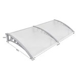 100m x 200cm auvents de porte extensibles en polycarbonate diy marquise porte terrasse toit en feuille ...