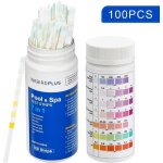 100pcs bandelettes papier test piscine 7 en 1 pour tests ph chimiques de leau kit de test de leau pour ...