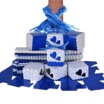 100pcs boîte à dragées coeurs avec couvercle ruban pour mariage baptême - - bleu foncé 100pcs boîte à dragées coeurs avec couvercle ruban pour mariage baptême - - bleu foncé