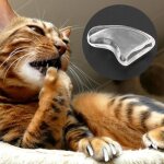 100pcs couvre - ongles doux de chat couverture protectrice de griffe de chien anti - rayures(blanc xs) ...