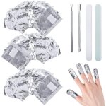 100pcs feuille daluminium dissolvant ultra - minces aluminium vernis semi permanent pour retirer vernis ...