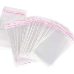 100pcs petit sac bonbon transparent plastique pochette sachets cellophane auto - adh�sifs sachet d?emballage ...