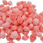 100pcs roses artificielles en mousse de dcoration tte fleurie 3. 5 cm ours saint valentin cadeau mariage ...