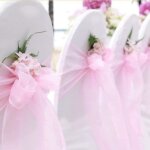 100pcs rubans en organza housse de chaise n?uds rubans n?uds de mariage dcoration de ceremonie fte ...