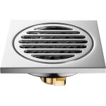 10cmx10cm drain de douche carr� siphon de sol anti - odeur acier inoxydable drain de plancher avec passoire ...