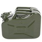 10l jerrican en métal vert - avec bec verseur 0. 6 mm 10l jerrican en métal vert - avec bec verseur 0. 6 mm
