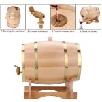 10l tonneau en bois de chnefontaine  boisson distributeur avec robinet cave tonneau de vin bois - cya ...