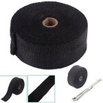 10m bande isolant thermique collecteur echappement noir avec 10 fixation des serre - c�bles