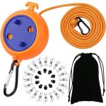 10m Étendoirs corde à linge rétractable corde à linge portable de voyage avec 20 pinces + 10 boucle pour ... 10m Étendoirs corde à linge rétractable corde à linge portable de voyage avec 20 pinces + 10 boucle pour ...