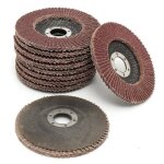 10pcs 115mm 60grit disques à lamelle ponçage polissage disque outil abrasif pour meuleuse angle grain ... 10pcs 115mm 60grit disques à lamelle ponçage polissage disque outil abrasif pour meuleuse angle grain ...