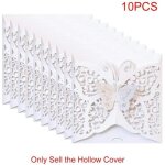 10pcs creuse papillon invitations de mariage cartes papier de carte et kit de couverture pour la d�coration ...
