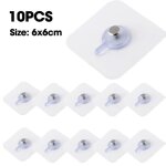 10pcs - a - crochet mural adh�sif sans couture pour image cadre photo horloge suspendue pas de trou de ...