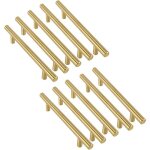 10pcs en dor� acier inoxydable poign�e de meuble cuisine dor� bross� - poign�e meuble dor�e poign�e tiroir ...