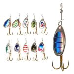 Leurres de p�che - cwu - kit de 10 pi�ces - spinnerbait - app�ts r�alistes - p�che en eau douce