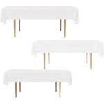 10pc nappe blanche jetable anniversaire nappe plastique 274x137cm rectangulaire nappe pour fte buffet?(blanch ...