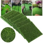 Pelouse artificielle gazon jardin micro paysage ornement 15 x 15cm - fibre chimique - 6mm - avec traitement ...