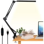 10w lampe de bureau led avec clampprotection des yeux bras mtallique pliable et rotatif [classe nergtique ...