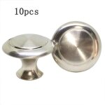 10x bouton de tiroir metal boutons de porte de placard de cuisine en aspect inox satin� ronde argent ...