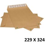 10x enveloppe kraft courrier auto - adh�sives brun 229x324mm 229x324cm c4 a4
