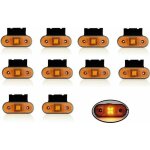 10x feux de gabarit lat�raux 4 led 12 - 24v orange pour camion tracteur remorque