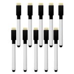 10x feutre marqueur noir effaable tableau blanc type velleda whiteboard marker