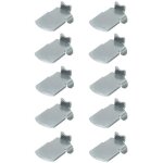Taquet tagre - acier - lot de 10 - gris - support crmaillre - fixation meuble