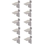 Taquet tagre - universel - aluminium - lot de 10 - support crmaillre - gris