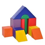 Homcom - bloc de construction en mousse - epe - 25x25x50cm - multicolore