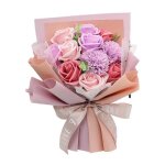 11 pices de fleurs artificielles fleur rose rose artificiel avec coffret cadeau savon fleurs artificielles ...